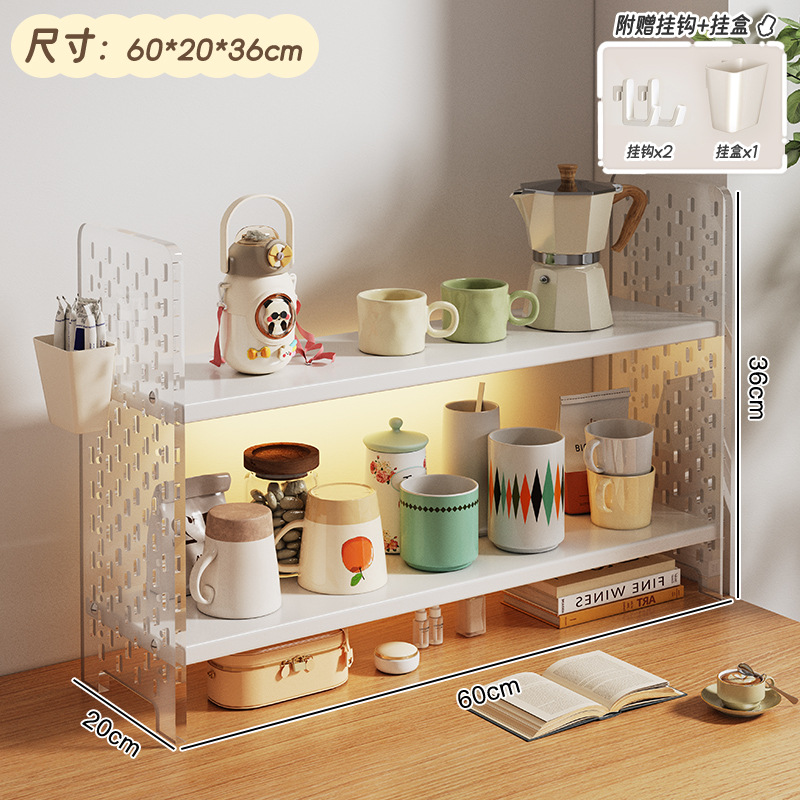Taza de mesa almacenamiento estante acrílico taza de agua estante de té estante de mesa sala de té esquina de café estante de exhibición