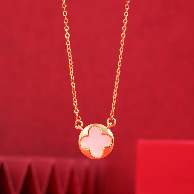 Nuevo ins dulce belleza todo fósforo colgante de imitación de oro collar de circón simple nicho joyería de alto sentido fábrica al por mayor