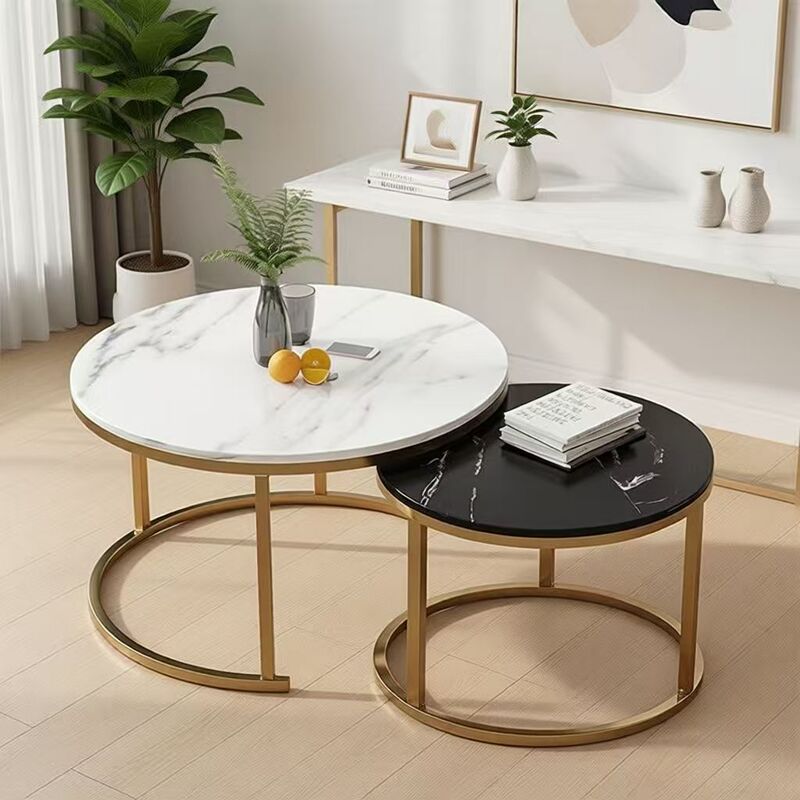 Nordic Coffee Table Set, Small Apartment Round Table, Simple Creative Iron Art Storage Coffee Table, Living Room Side Table Nordic Coffee Table Set, Small Apartment Round Table, Simple Creative Iron Art Storage Coffee Table, Living Room Side Table