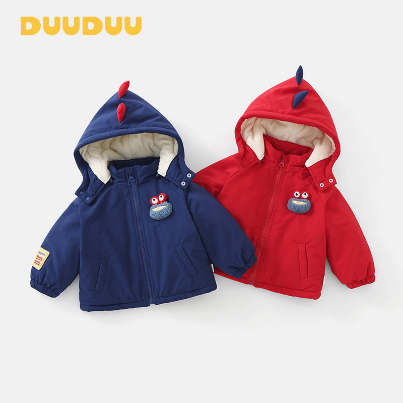 DUUDUU New Year Boys' Winter Fleece-Lined Toddler Cotton-padded Jacket Thick Infant Cotton-padded Clothing Class A Children's Cotton-padded Clothing