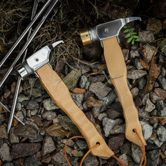 Outdoor camping stainless steel hammer canopy floor nail puller safety hammer hammer safety hammer beech wood handle