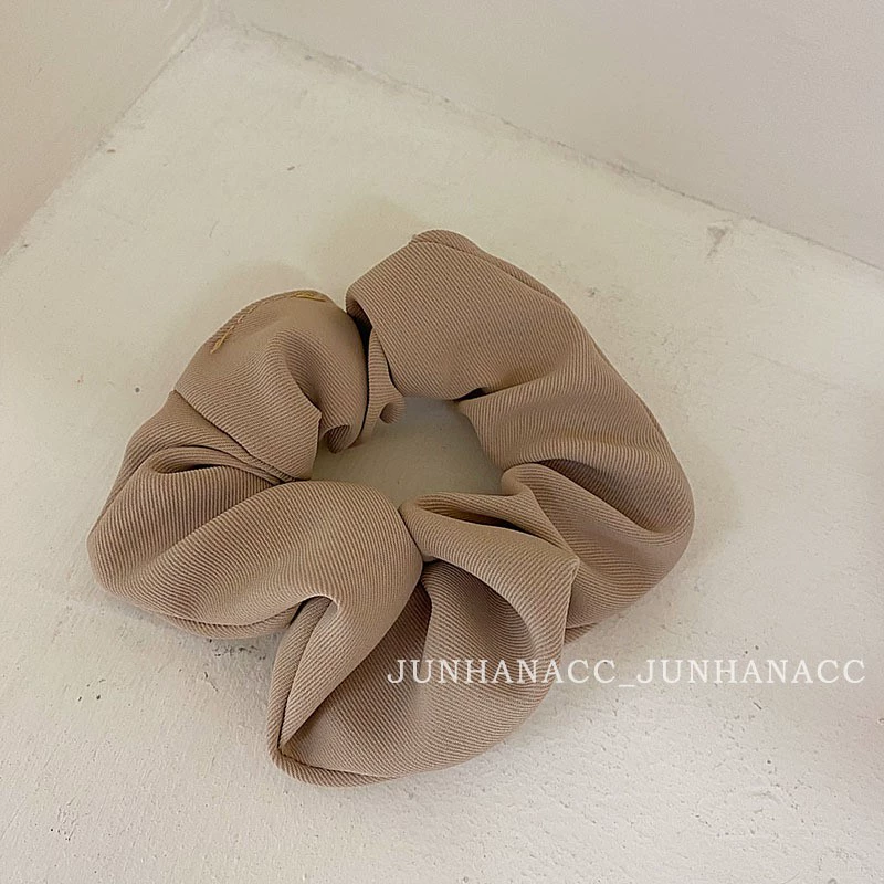 Стричьё для хвоста Hair Scrunchie, палитра молочно-авторская, французский стиль, мягкая резинка 5 см