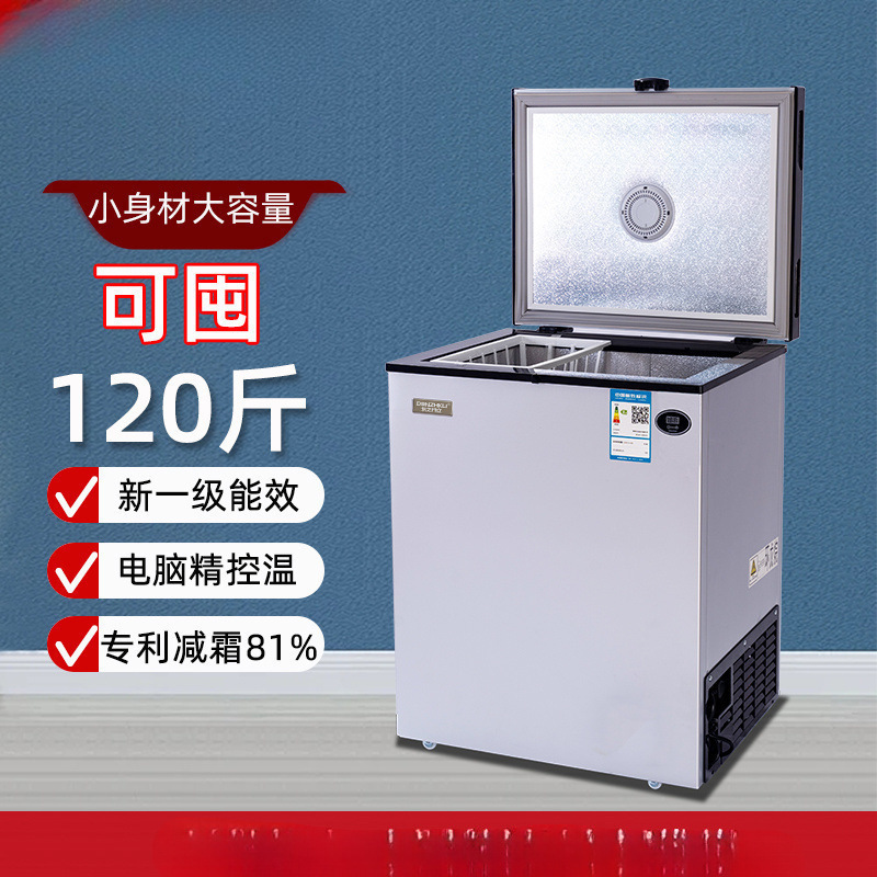 Small Freezer Household Freezer Small Energy-Saving Rental Dormitory Horizontal Refrigerated Car Refrigerator