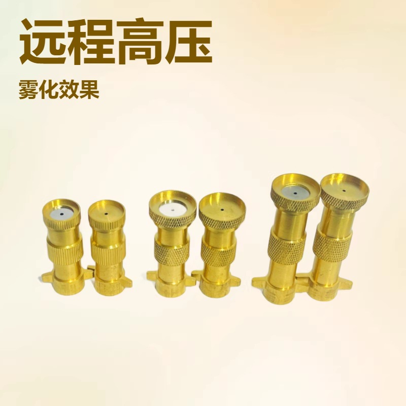 喷雾器喷枪远程高压打药机雾化农用可调铜喷头直喷园林果树远射程