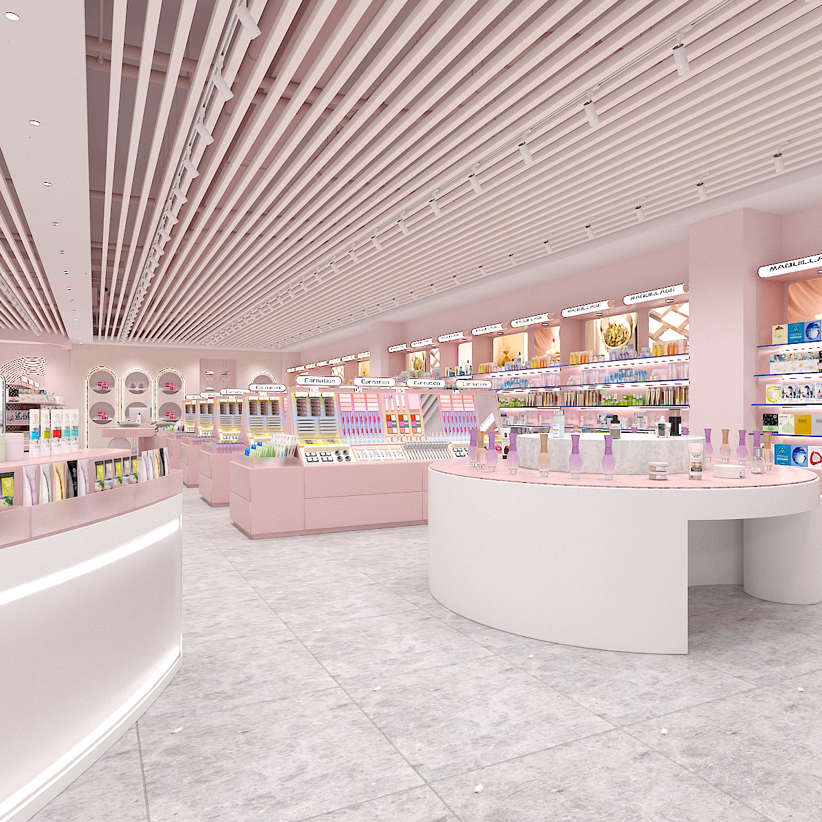 整店输出 化妆品 货架展示柜002