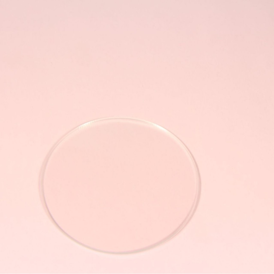 工厂直销3mm厚亚克力圆盘激光切割透明流体熊底座圆形托盘展示盘