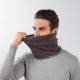 Autumn and Winter fleece-lined warm scarf striped fashion Winter thickened collar knitted wool cover neck scarf for men