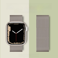適用蘋果錶帶apple watch磁吸鋼帶iwatch56789SE米蘭尼斯錶帶廠家