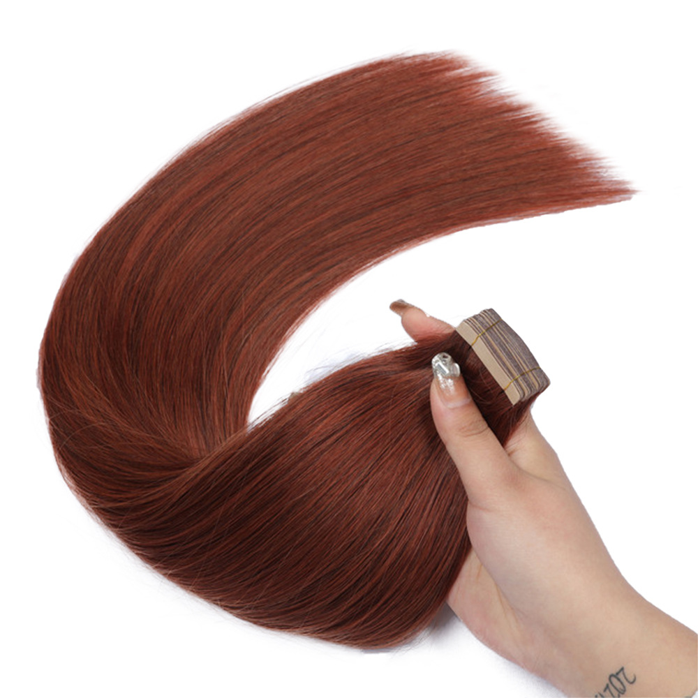 Real PU Tape-in Human Hair Extensions European And American Cross-border Wigs_voghion.com