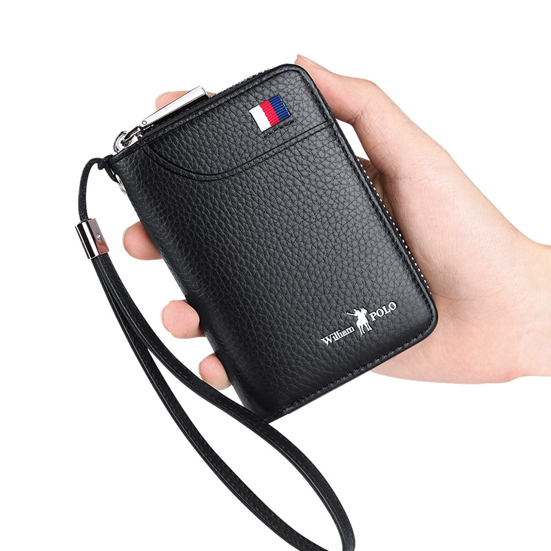 ユ英皇 Paul Universal key bag, вместительный брелок для ключей с молнией, кошелек, натуральная кожа