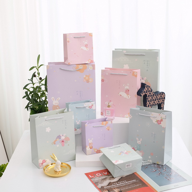 玉兔款卡通礼品袋手提袋纸袋服装购物袋饰品店包装袋礼袋