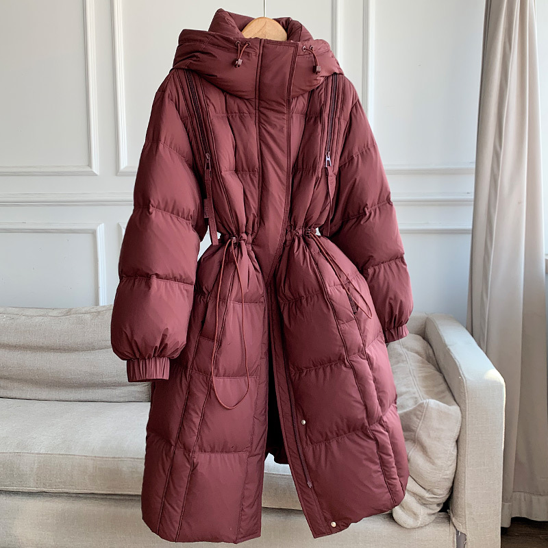 换季 2025秋冬没这价 加厚收腰显气质长羽绒服外套女批发B4GY990