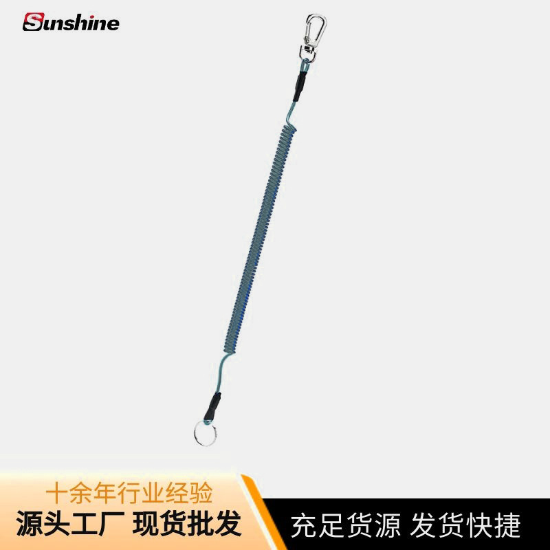 Venta al por mayor cuerda perdida alambre de acero anti-cuerda perdida cordón elástico de contracción automática con anillo de acero 304 multi-color opcional