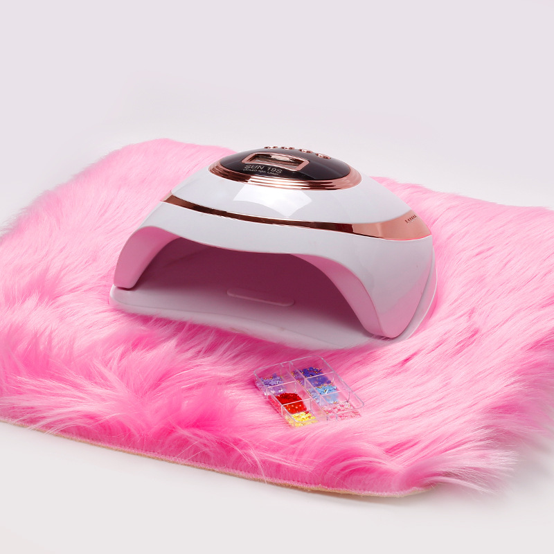 Red de celebridades de Internet, accesorios de fotografía de estilo ins, herramientas de pose, hilo de red de uñas, cojín de lana, tela de exhibición en vivo de felpa