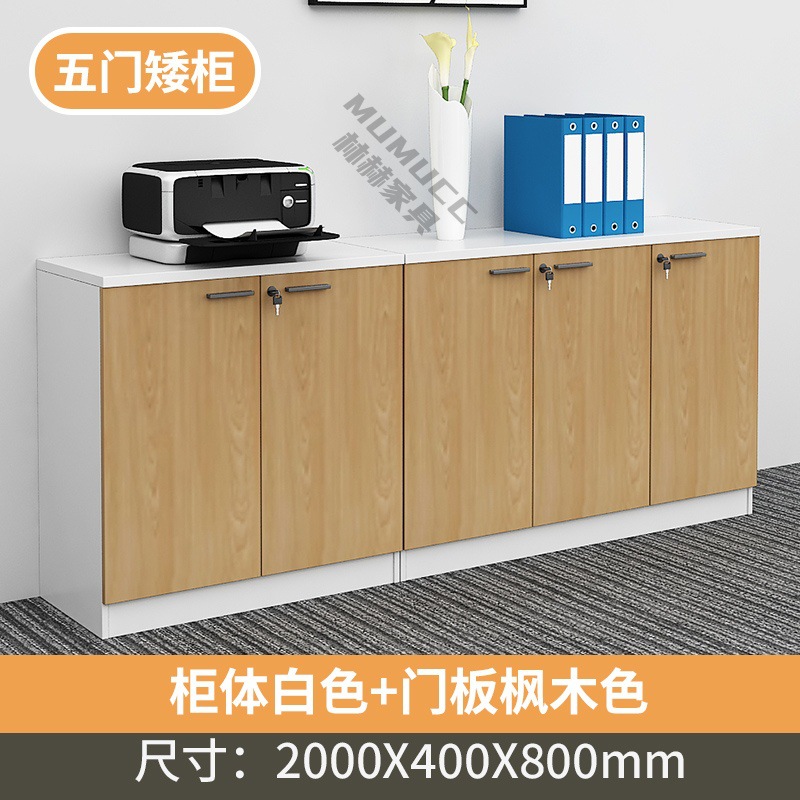 5-door cabinet (wood color + white)