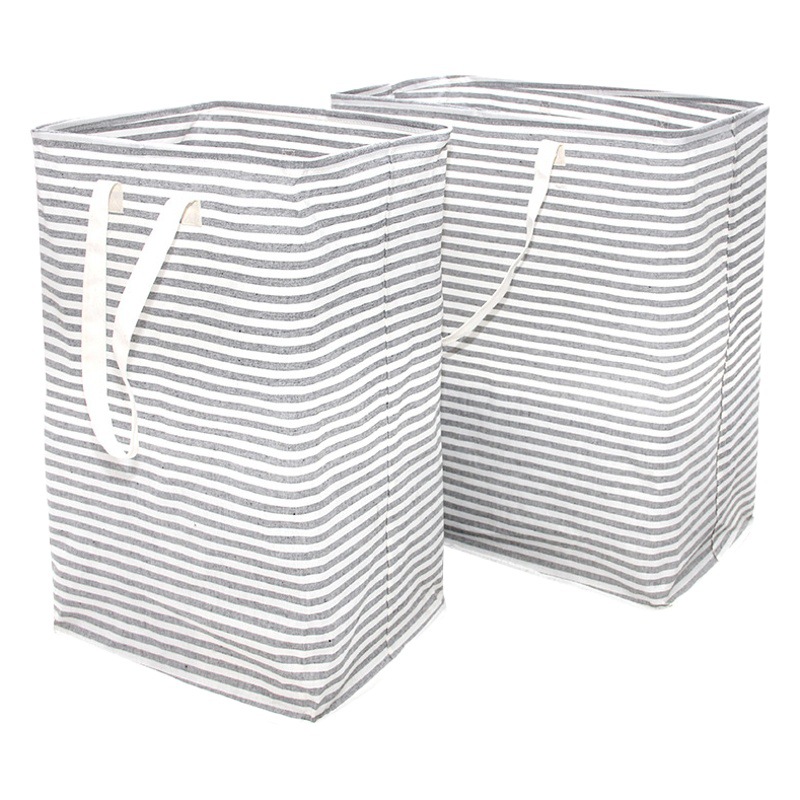 Hogar bolsa de almacenamiento de ropa de gran capacidad independiente bolsa de lavandería a rayas mango cesta de lavandería transfronteriza
