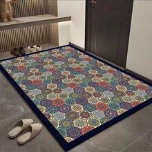 复古波西米亚软硅藻泥地垫入户门地垫浴室吸水防滑垫耐脏蹭脚毯垫