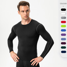 男子紧身训练PRO 运动健身跑步长袖 排汗速干衣长袖衫T恤衣服1019