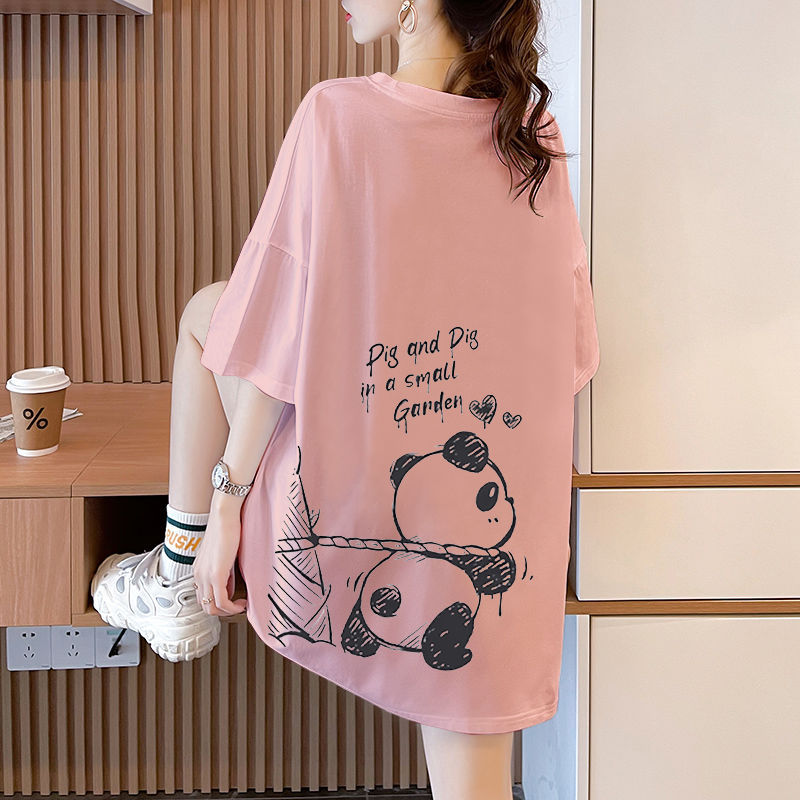 100 면 반소매 티셔츠 여자 여름 느슨한 한국식 티셔츠 올매치 디자인 센스 니쉬 반소매 탑인 트렌디