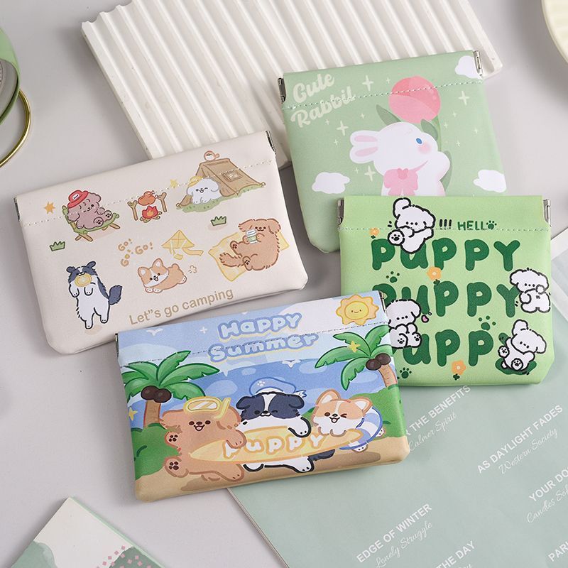 Shrapnel Printed Cute Cosmetic Bag, Portable Lipstick Storage Bag, Headphone Cable Storage Bag, Automatic Closing High-End