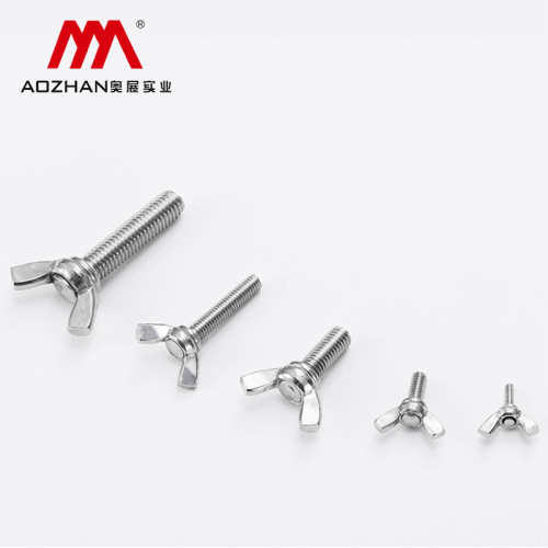 Aozhan Aofeng 304 Stainless Steel Butterfly Screws, Butterfly Bolts, Cap Nuts, Eye Bolts, Hand-Tightened Screws M4-M8