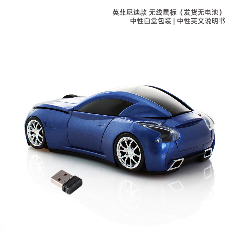 Ratón óptico transfronterizo 2.4G batería USB ratón pintura UV regalo coche ratón de computadora inalámbrica
