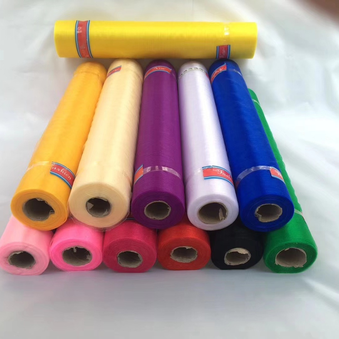 厂家供应1.5米宽优质双串纱 双丝雪纱婚庆布置用品 T台纱装饰纱幔