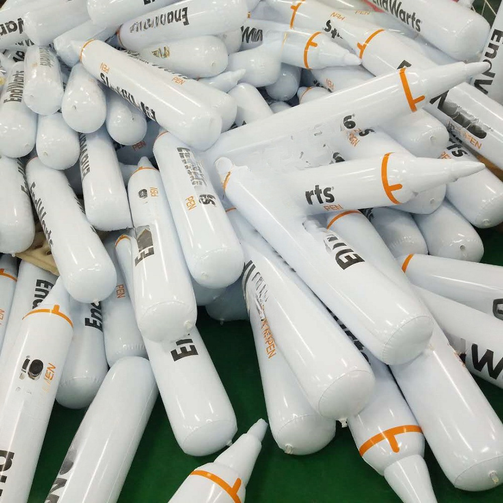 工厂专业生产充气圆珠笔模型,充气钢笔广告模型,充气笔浮床