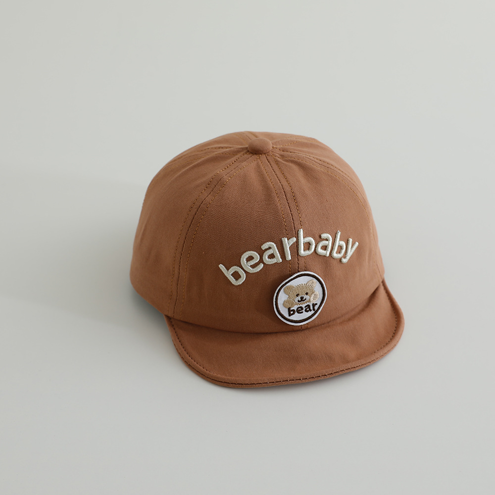 Primavera y otoño delgada sombrero de béisbol para bebés de estilo coreano letras gorra de boca de pato de moda para viajar gorra solar