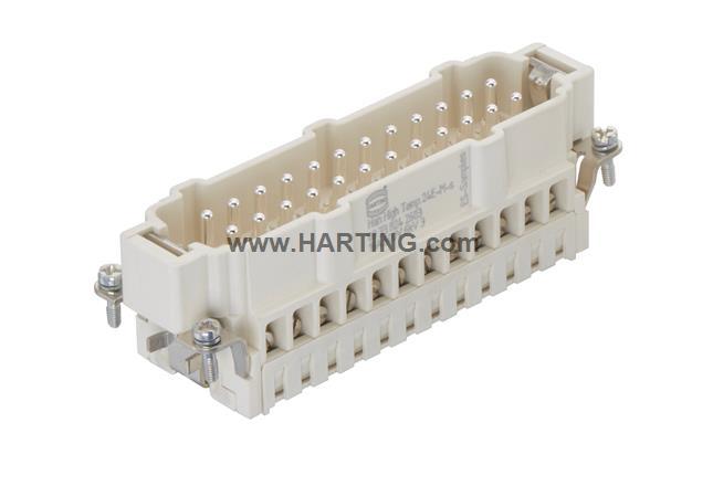 HARTING 浩亭 09338242603 16A 24芯 200°C 耐高温公插芯