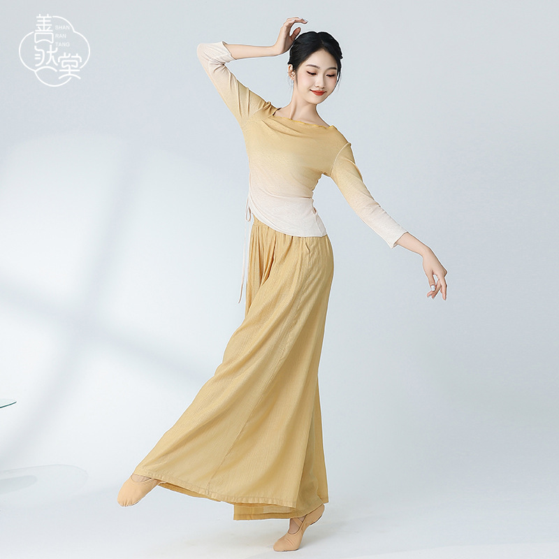 Shanran Hall Summer New Modern Dance Practice Suit Top Body-fitting Suit Slim-fit Slimming Gradient Dance Costume Women