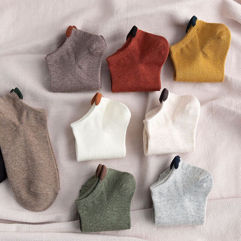 Zhuji Socks Women's Boat Socks Summer Style Trendy Japanese Style Low-Cut Socks Anti-Pilling Shallow Mouth Invisible Socks Couple Cotton Socks