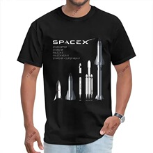 Space X Logo Unisex Cotton Tshirt Mars Bfr Rocket T Shirt fo