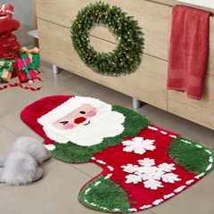 クロスボーダーのクリスマスはカシミヤのじゅうたんの浴室の吸水の滑り止めの足のマットのソファーのベッドのサイドのじゅうたんの玄関の入り口の玄関のマットをまねます。
