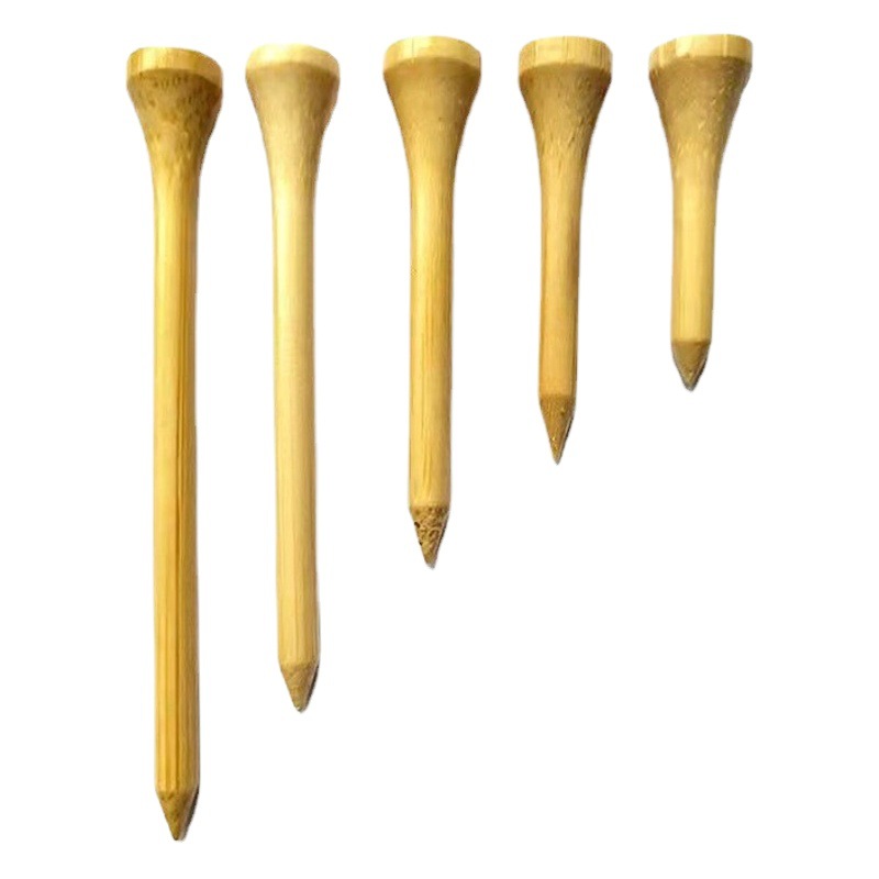 Cross-Border Hot-Selling Golf Bamboo Tees 70mm Natural Wood Color Ball Holder Golf Accessories Golf Tee Wooden Tee 83