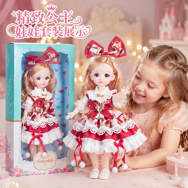 30cm Barbie doll girl princess children's toy dress-up gift set bjd doll toy for girls