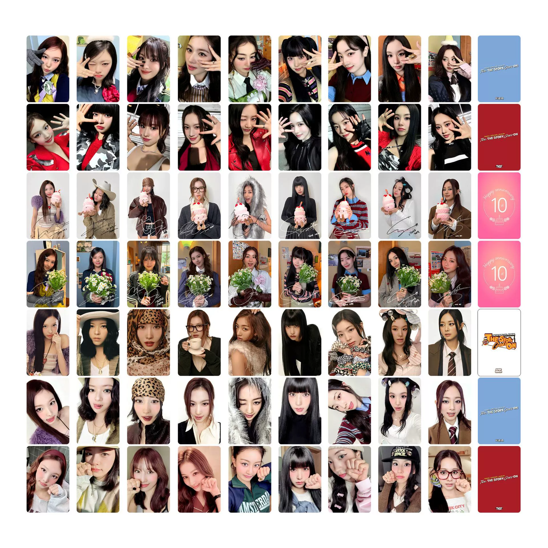 Десятая годовщина Twice специальный альбом "TEN The Story Goes On" бонусная карта