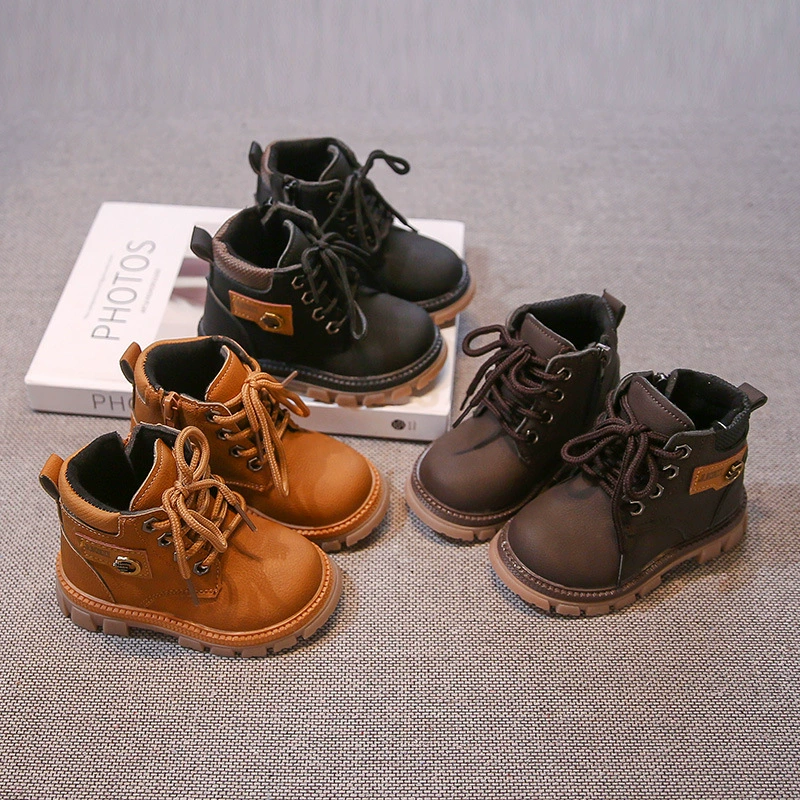 Британские винтажные детские сапоги Martin сапоги мягкие сапоги для мальчиков сапоги для девочек 2024 осенние новые кожаные туфли