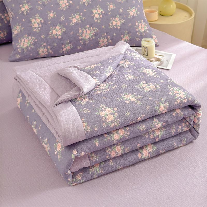 New Ultra-Soft Washed Cotton Summer Quilt, Light and Fresh Style, Thin Air-Conditioning Quilt for Student Dormitories, Original Cotton Summer Cooling Quilt Wholesale