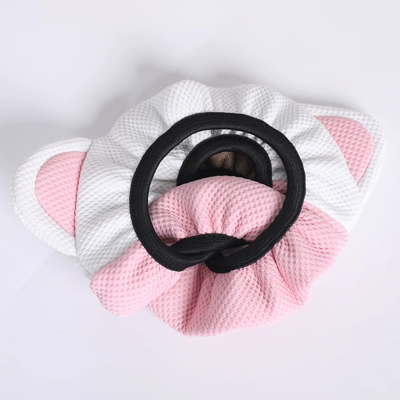 Cartoon plush cute keep warm steering wheel, round handle, (Cross-border trading)