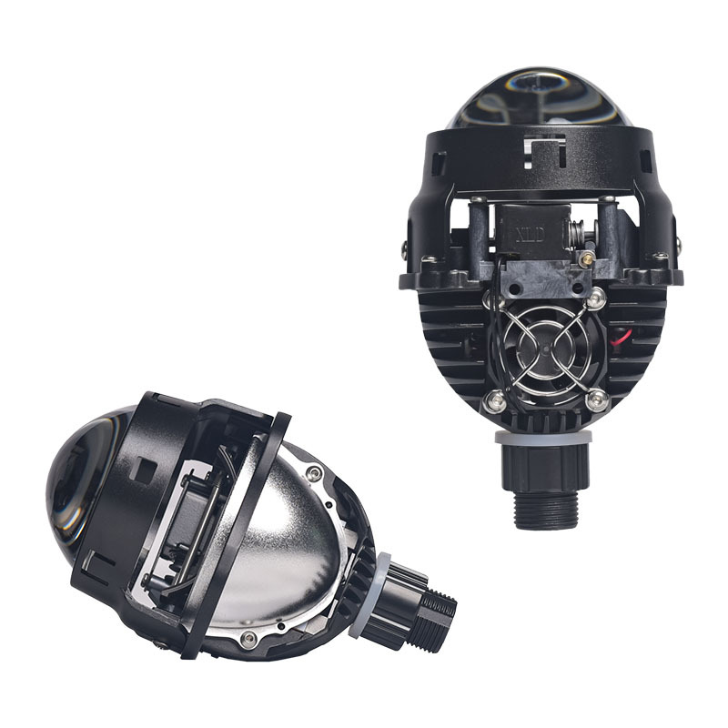 Lente bi-xenón LED para faros de coche de 2.5 pulgadas, modificación no destructiva de alta potencia, súper brillante, integrada para luz de carretera y de cruce, universal H4H7