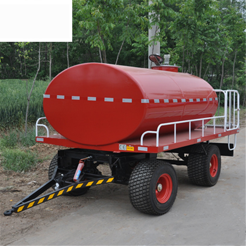 5吨水罐拖车 油罐拖车 高压消防用拖车 带高压喷头 草地用拖车