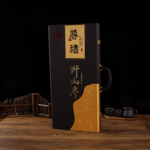 Wild ginseng wooden box custom pu leather box custom high-grade health gift box sea cucumber deer antler wooden box wholesale