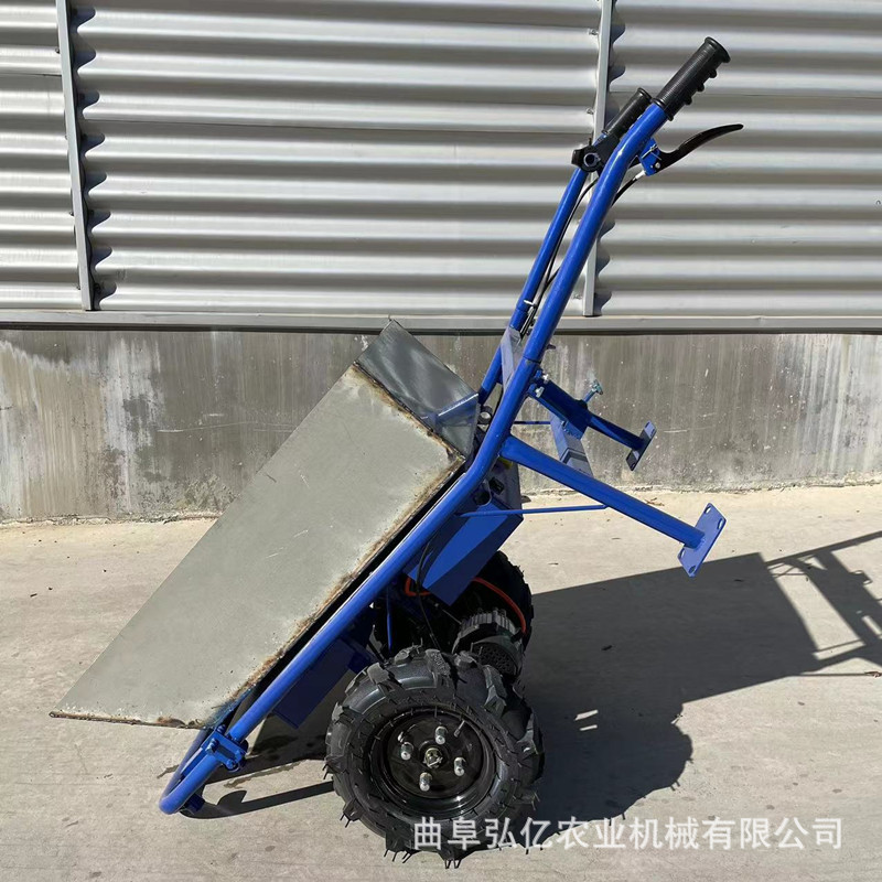 多用工地水泥灰斗车家用两轮运输鸡公车2200瓦加宽独轮爬坡老虎车