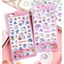 正版Hello Kitty3D浮雕水晶贴凯蒂猫三丽鸥儿童卡通奖励立体贴画