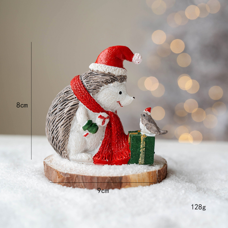 クリスマスのデスクトップ装飾装飾クリスマス樹脂ミニクリスマスツリーの小さな家装飾写真道具|undefined