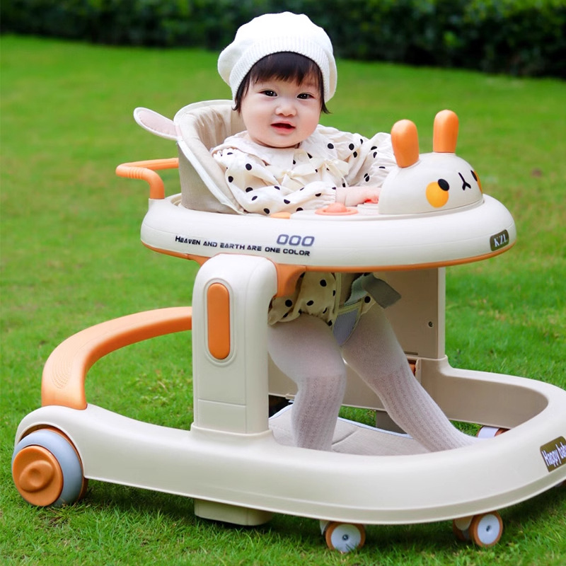 Distributing Babywalke Baby Walkers with Anti-Leg-Shaped Design and Anti-Rollover Features for Babies Aged 6-18 Months, Which Can Be Used for Sitting, Pushing, and Learning to Walk