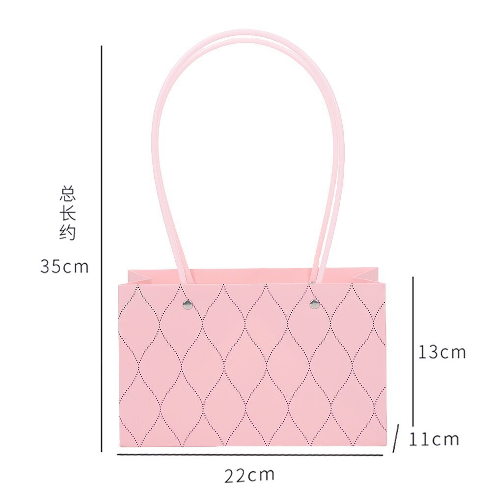 Bolso de mano de piel de vaca gruesa, bolso de arreglo floral, caja de regalo de flores del día de la madre, caja de material de embalaje floral, regalo de floristería