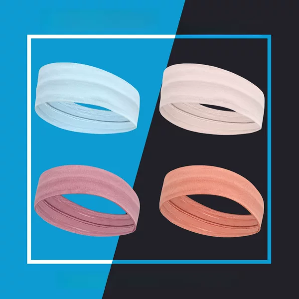 Shitu Sports Headband Quick-Dry Running Sweatband for Men and Women, Nylon Seamless Silicone Non-Slip Large Head Circumference Sweat-Absorbing Headband