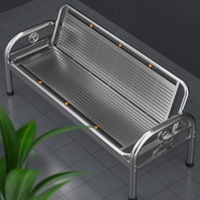 stainless steel Sofa bed 304 Foldable multi-function Dual use simple and easy outdoors household sofa Industry Bench